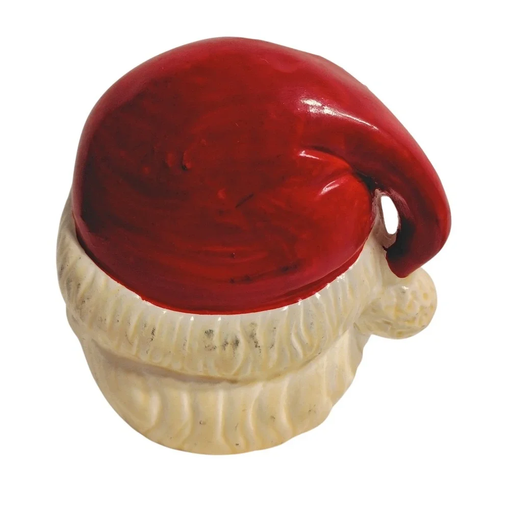 Vintage Santa Claus Winking Lenticular Salt and Pepper Shakers MCM Retro Santa‎